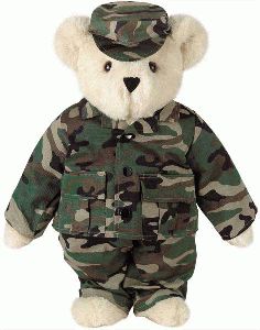 camouflage teddy bear